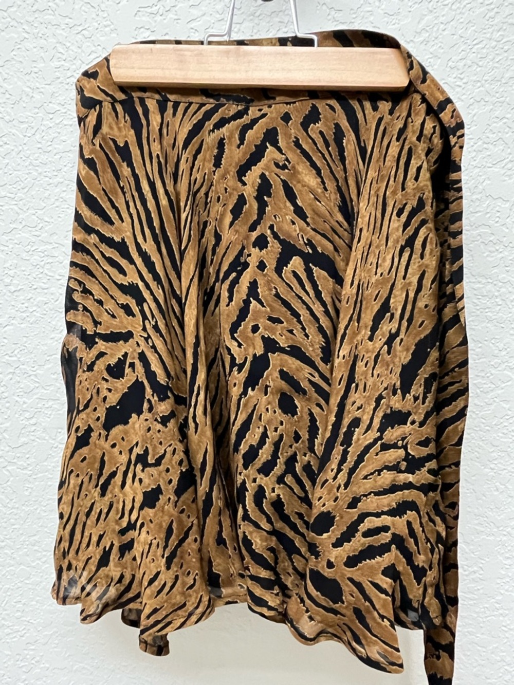 Ganni Black and Brown Animal Print Skirt